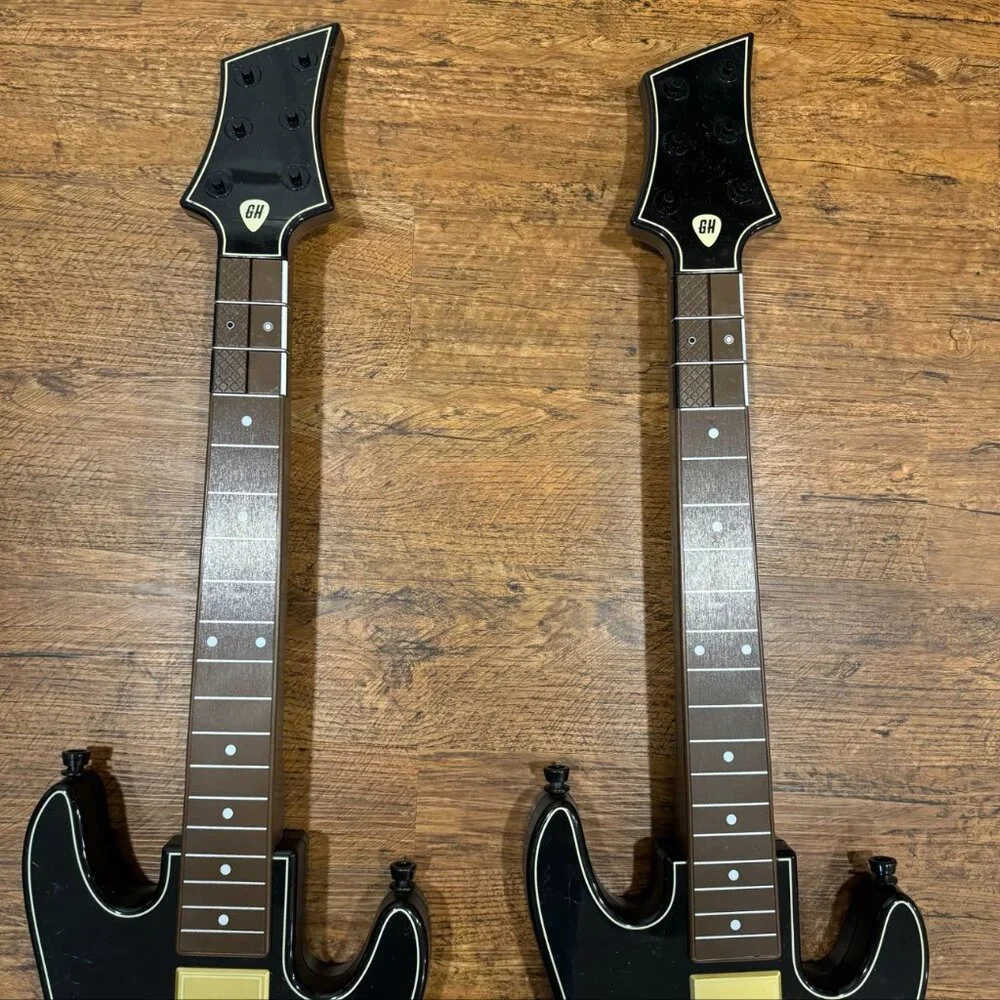 Guitar Hero Wireless Controllers Lot of 2 No Straps and Dongles Untested 0000654